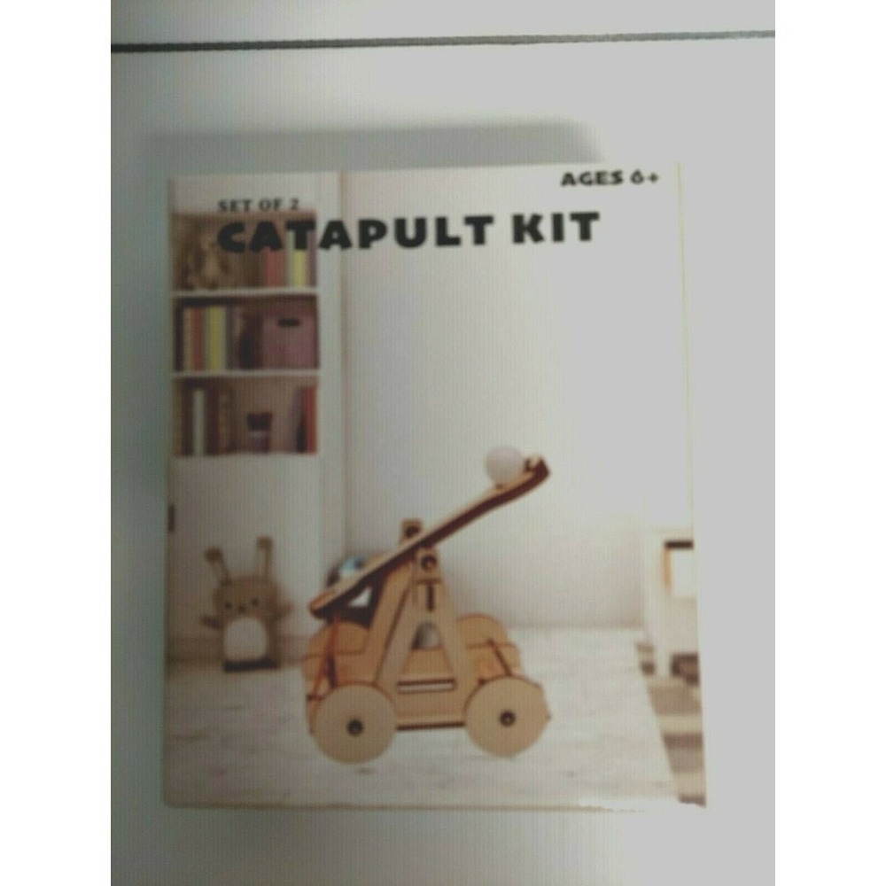 New in Box Wooden Miniature Catapult Kit Set of 2 Per Box